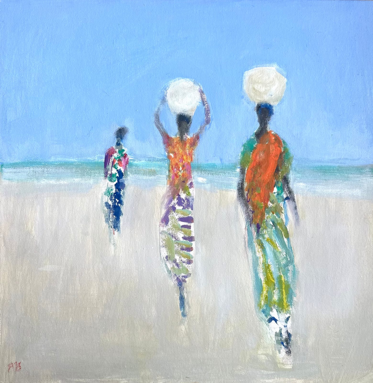 Ann Shrager NEAC, Three Ladies on the Beach
