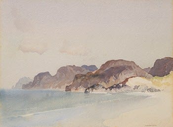 Sir William Russell Flint RA PPRWA RSW, Western Headlands, near Mora, Inverness-shire