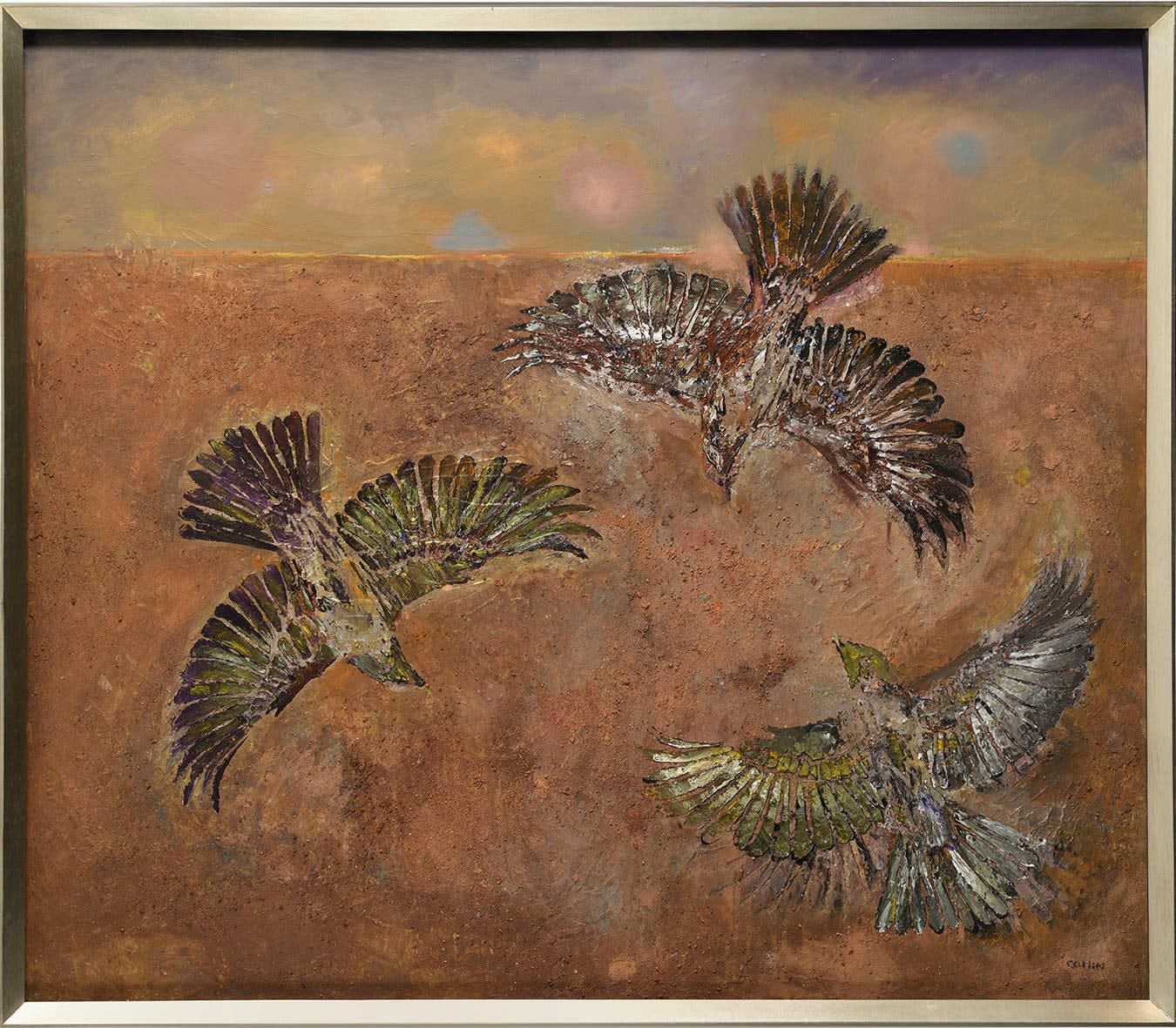 Gail Catlin, Birds in Flight Orange