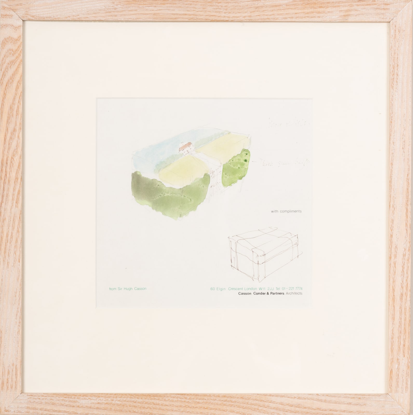 Sir Hugh Casson CH KCVO PPRA, Cottage in a Field