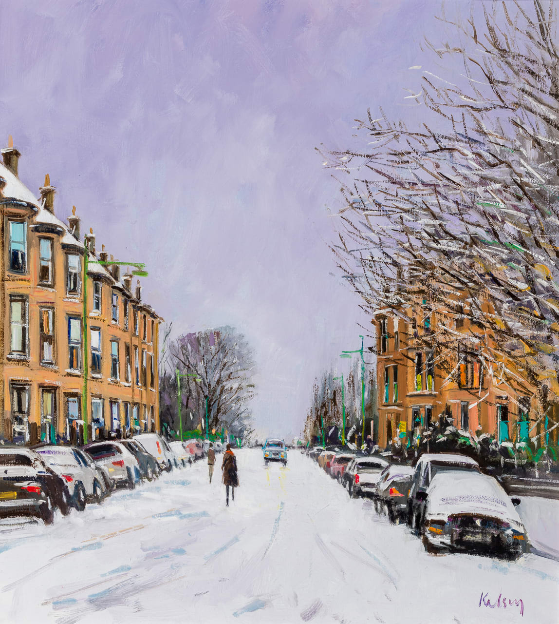 Robert Kelsey DA MUniv PAI FRSA, Winter Afternoon, Glasgow