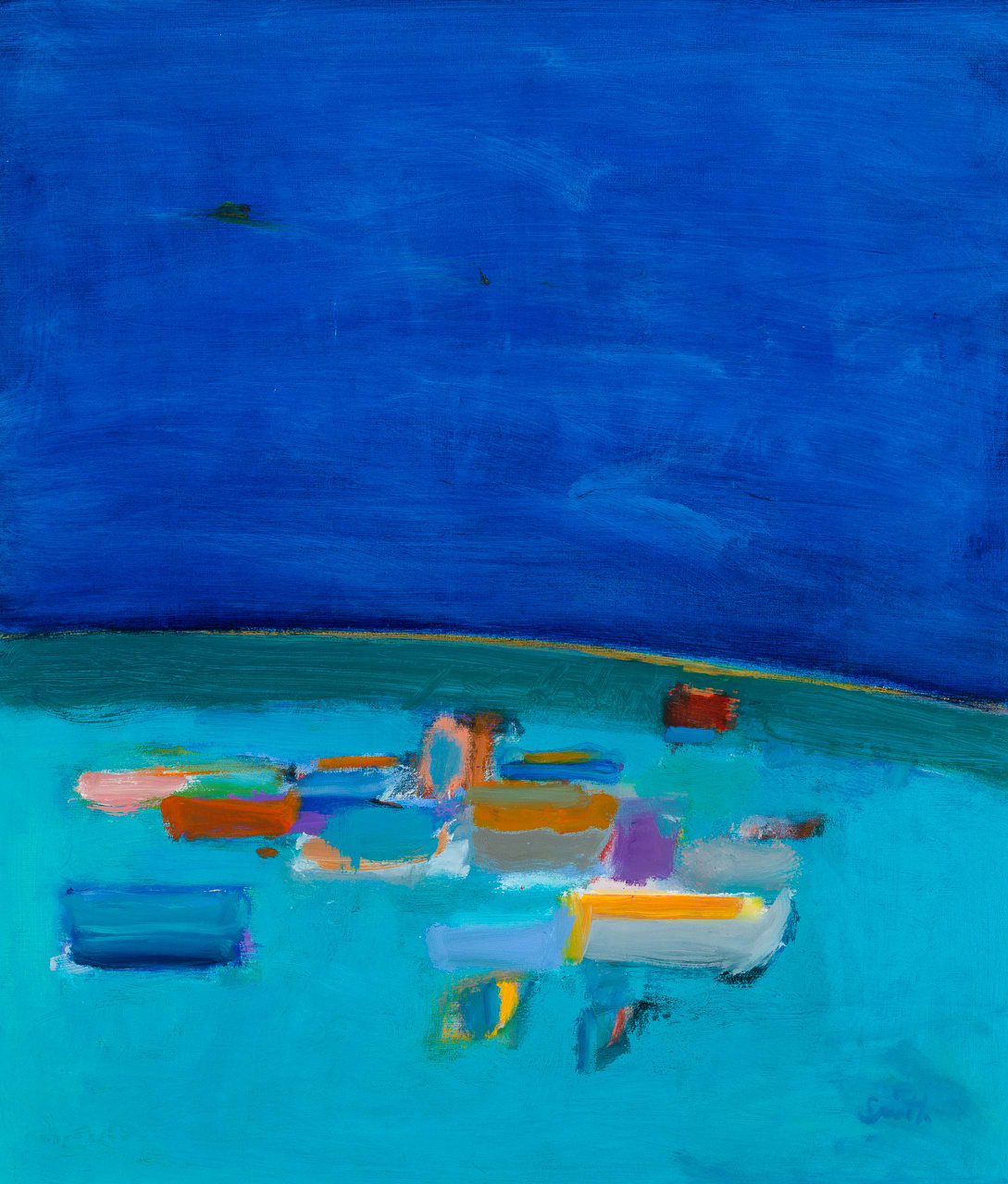 Ronald Smith RGI PAI RSW, Crowded Harbour, Crete