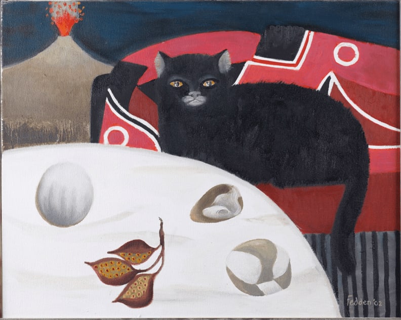 Mary Fedden OBE RA PPRWA, Lulu and Volcano