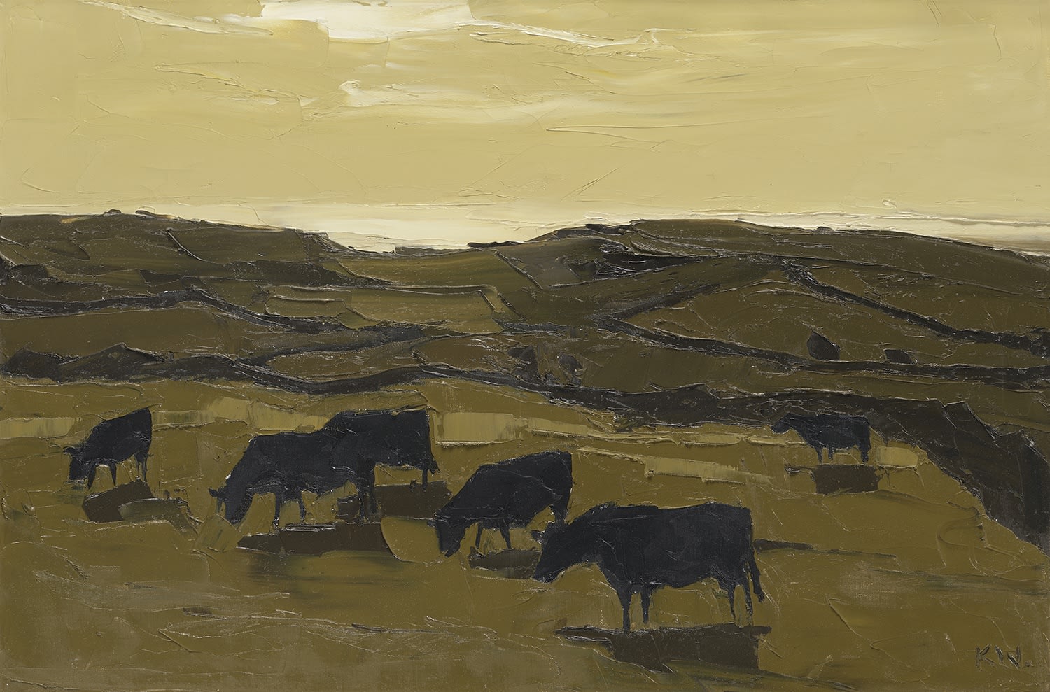 Sir Kyffin Williams OBE RA, Welsh Blacks, Aberffraw