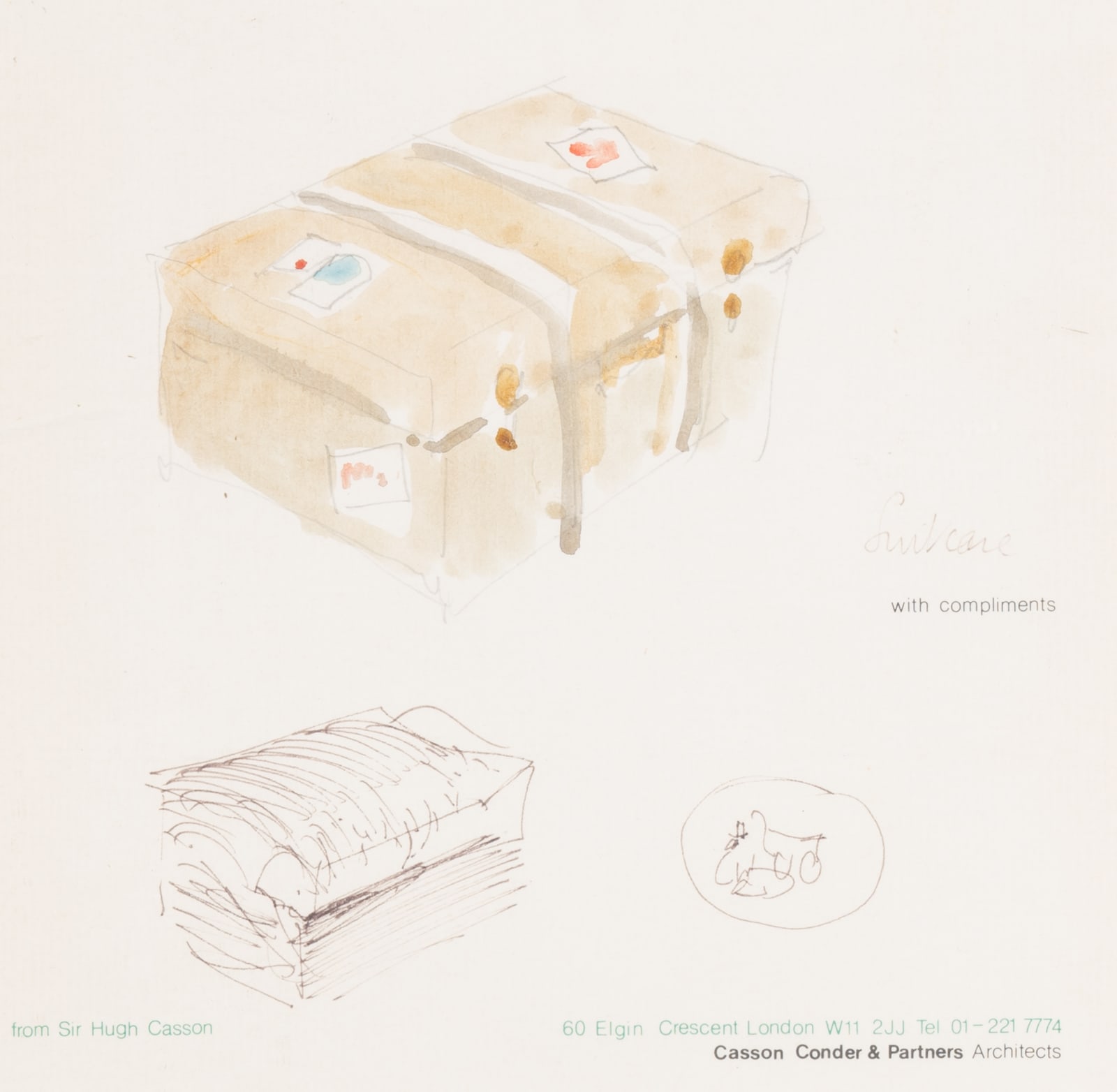 Sir Hugh Casson CH KCVO PPRA, Suitcase