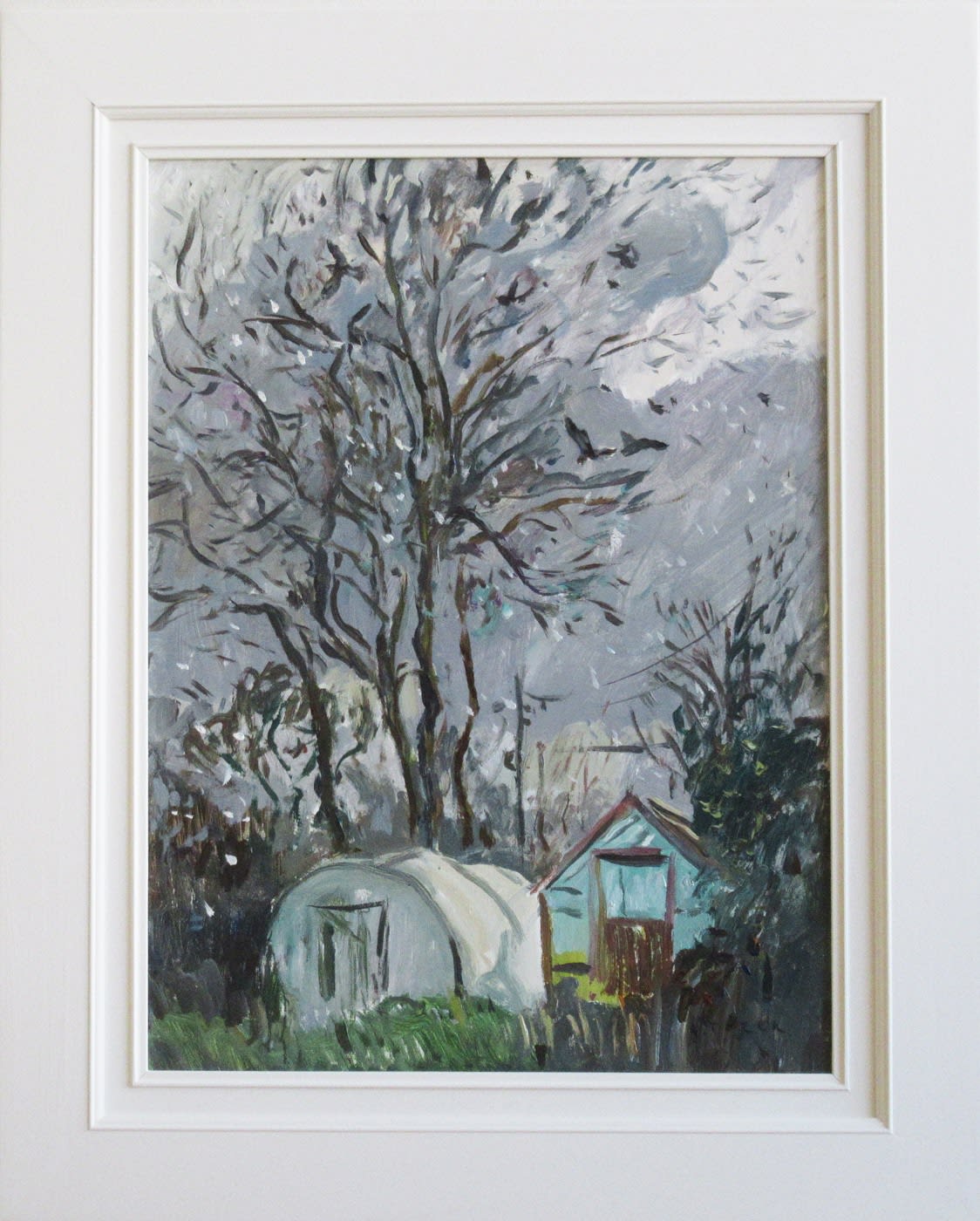 Andrew Tozer, A Winter Scene with Rooks and Sleet, 2021