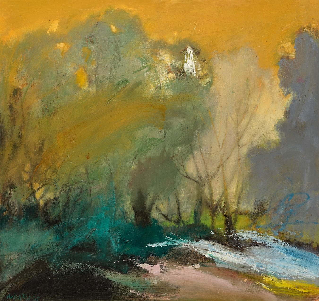 Helen Tabor, Trees Beside the Burn