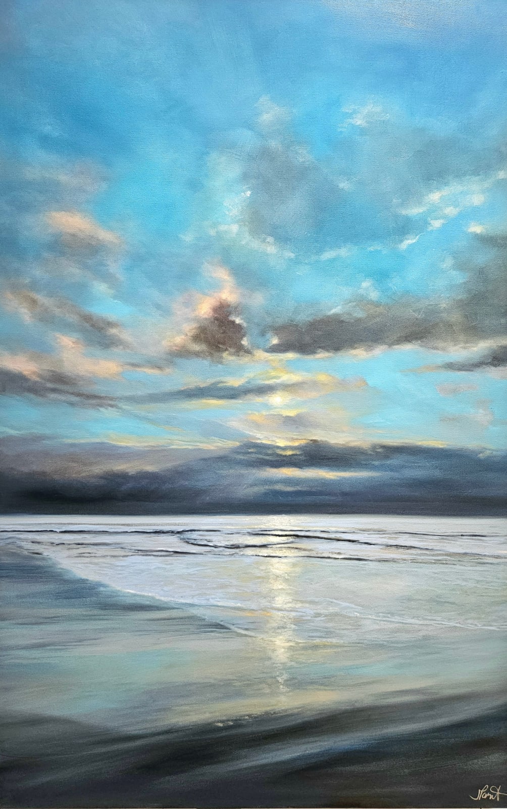 Joanne Parent, Silver Sea, 30x48