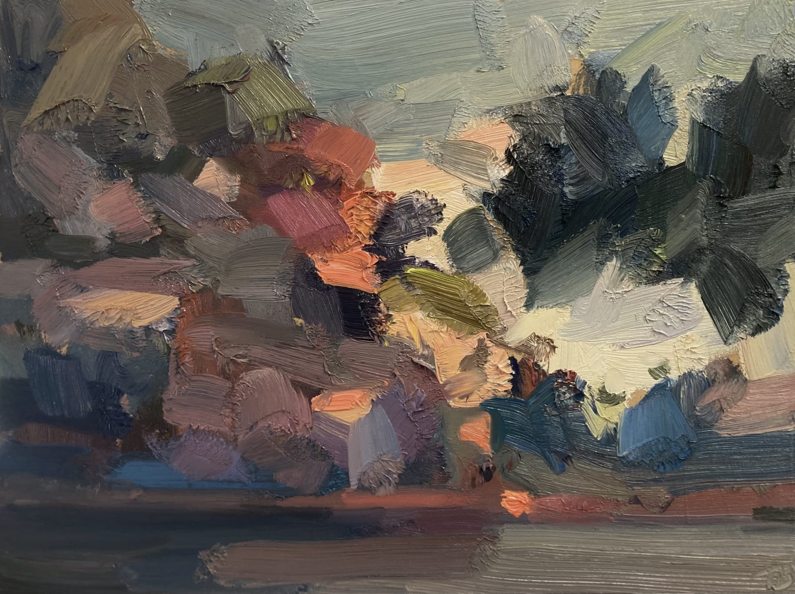 Tim Benson, Rain showers at dusk, Maldives, 2022