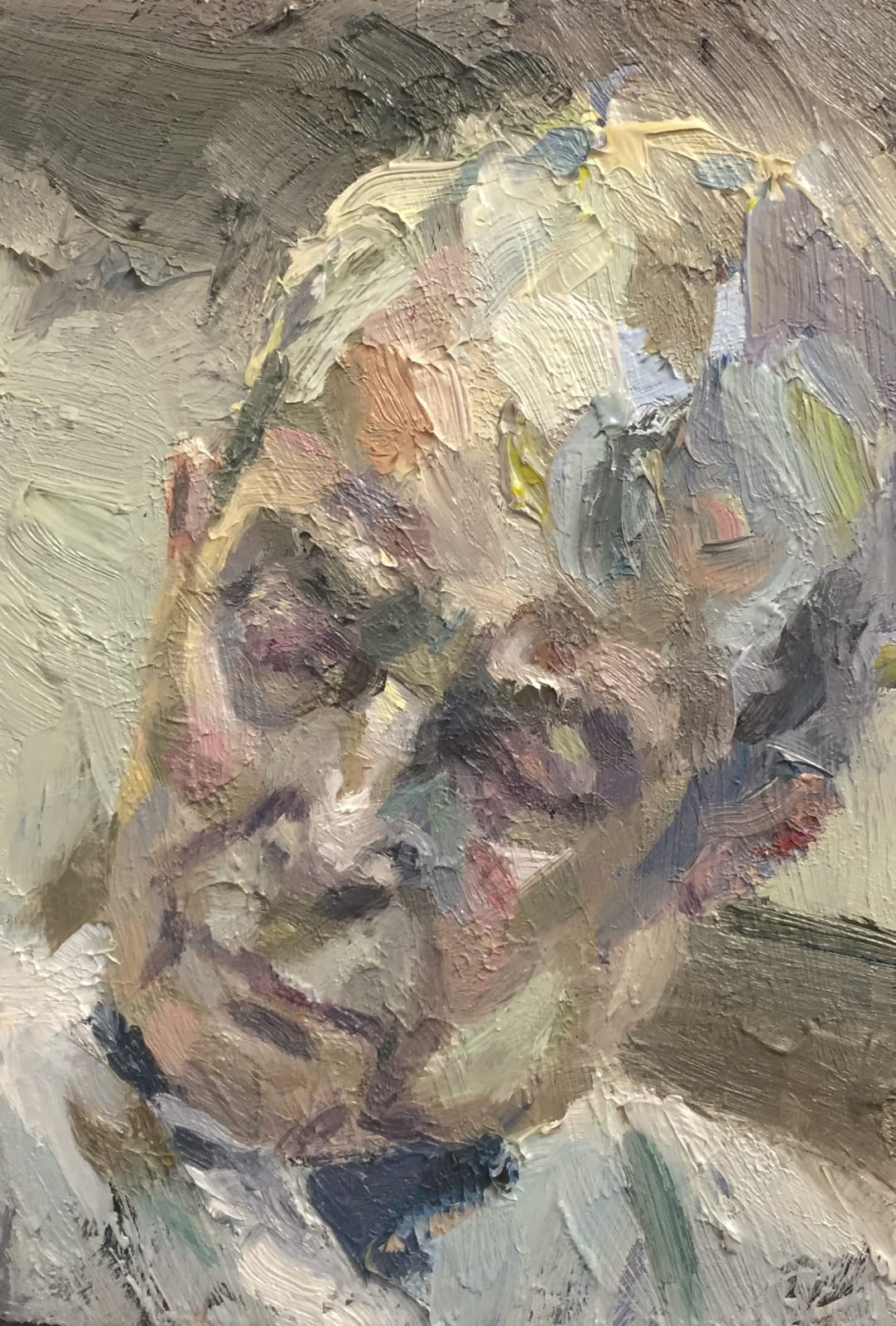 Tim Benson, Anna in her overalls, 2020