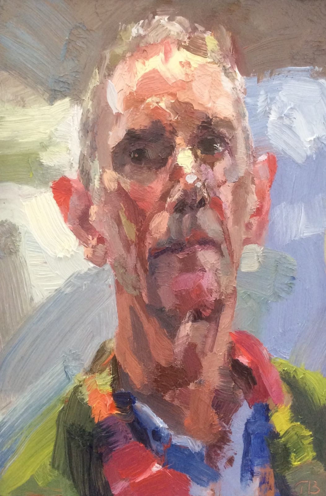 Tim Benson, Hugh wearing a scarf, 2017