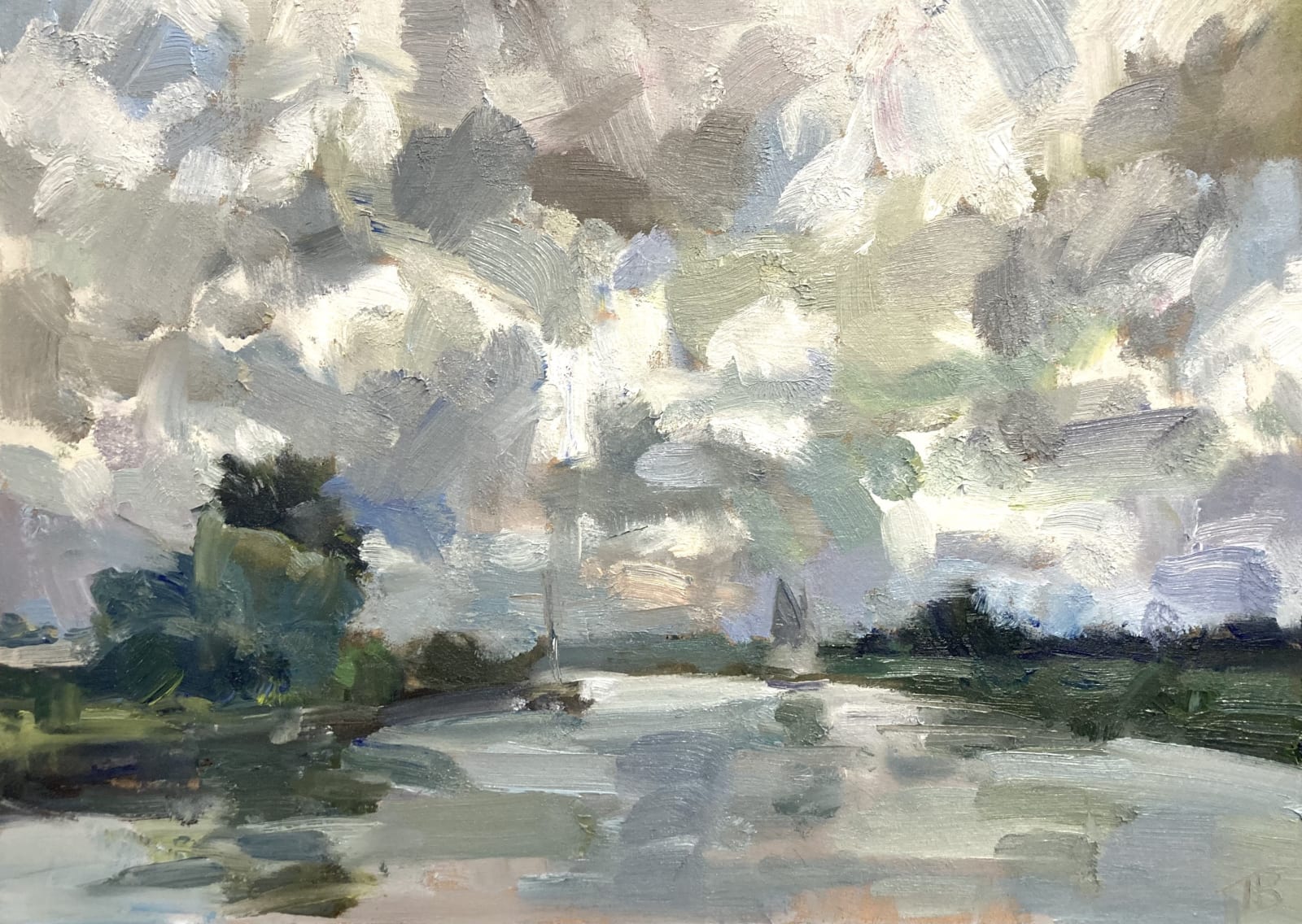 Tim Benson, Summer clouds over the Thurne, 2021