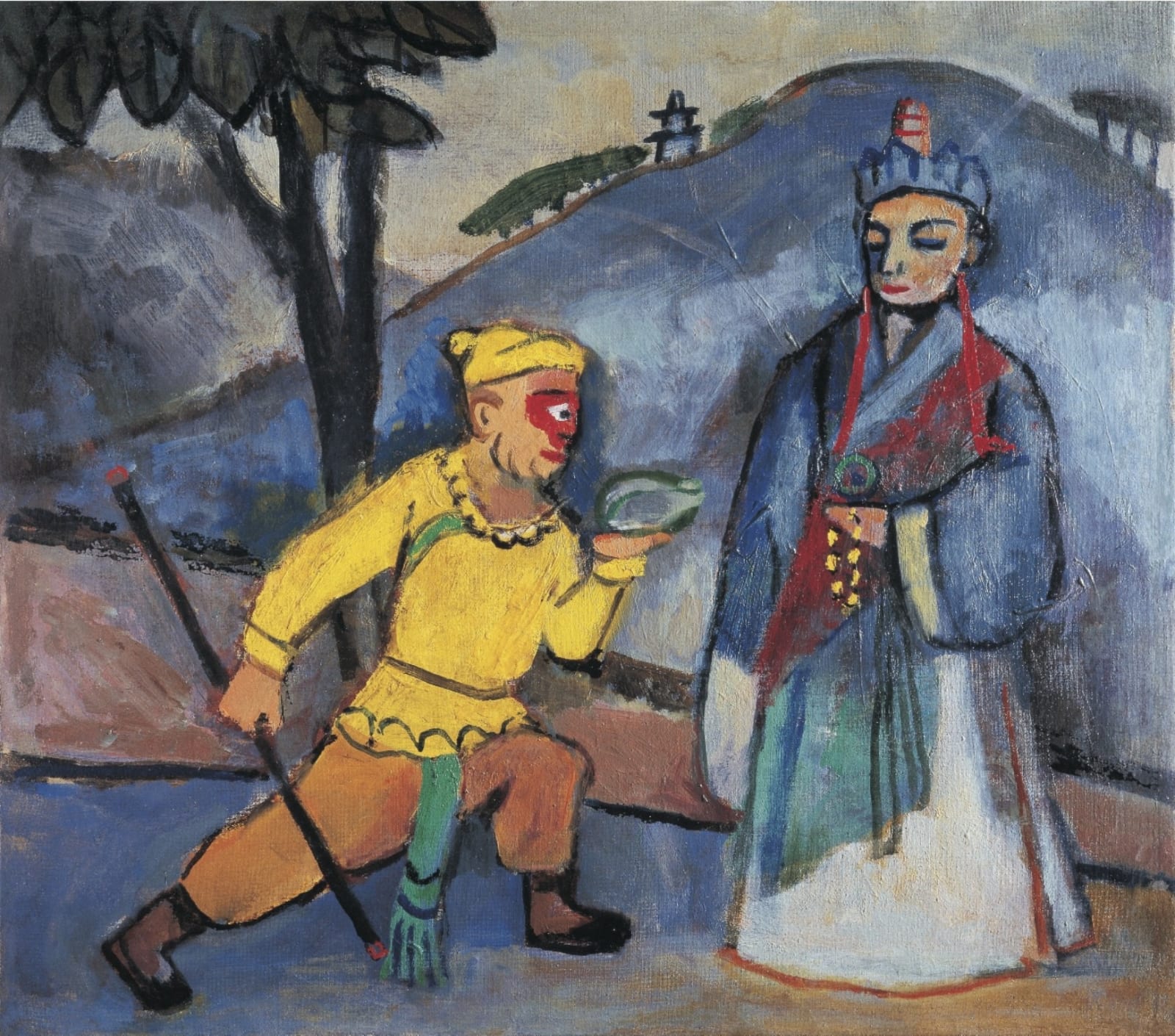 關良, 唐僧與悟空, 1978