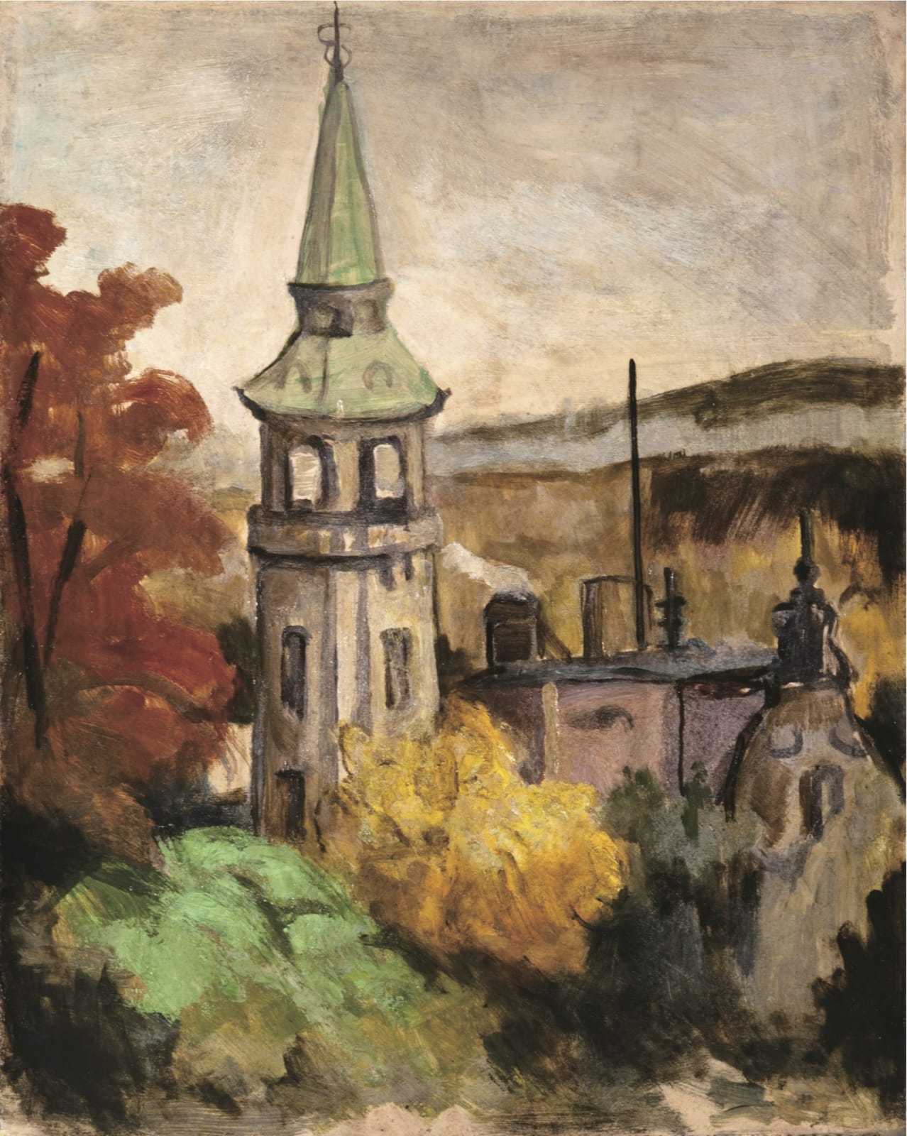 關良, 風景, 1957