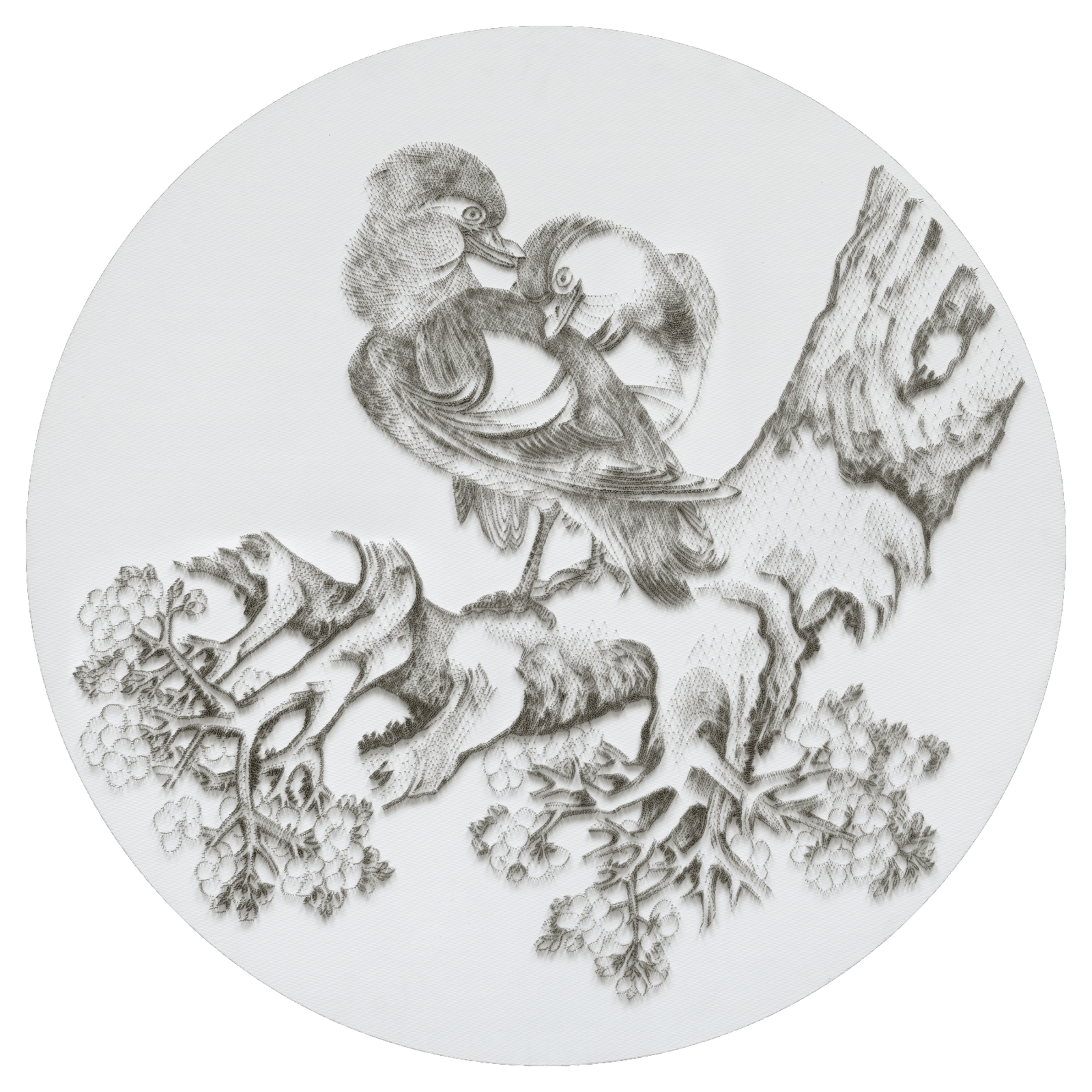陳浚豪, 臨摹明吳彬鴛鴦圖, 2017