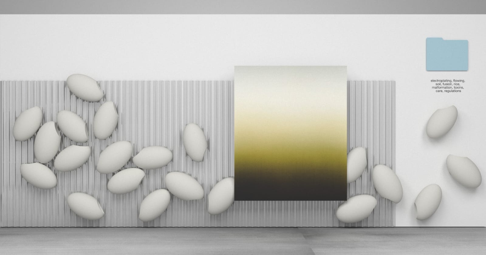 周育正 Chou Yu-Cheng, 電鍍金、流動、土壤、 融合、稻米、畸形生長、毒素、關懷、法規 Electroplating, Flowing, Soil, Fusion, Rice, Malformation, Toxins, Care, Regulations, 2019