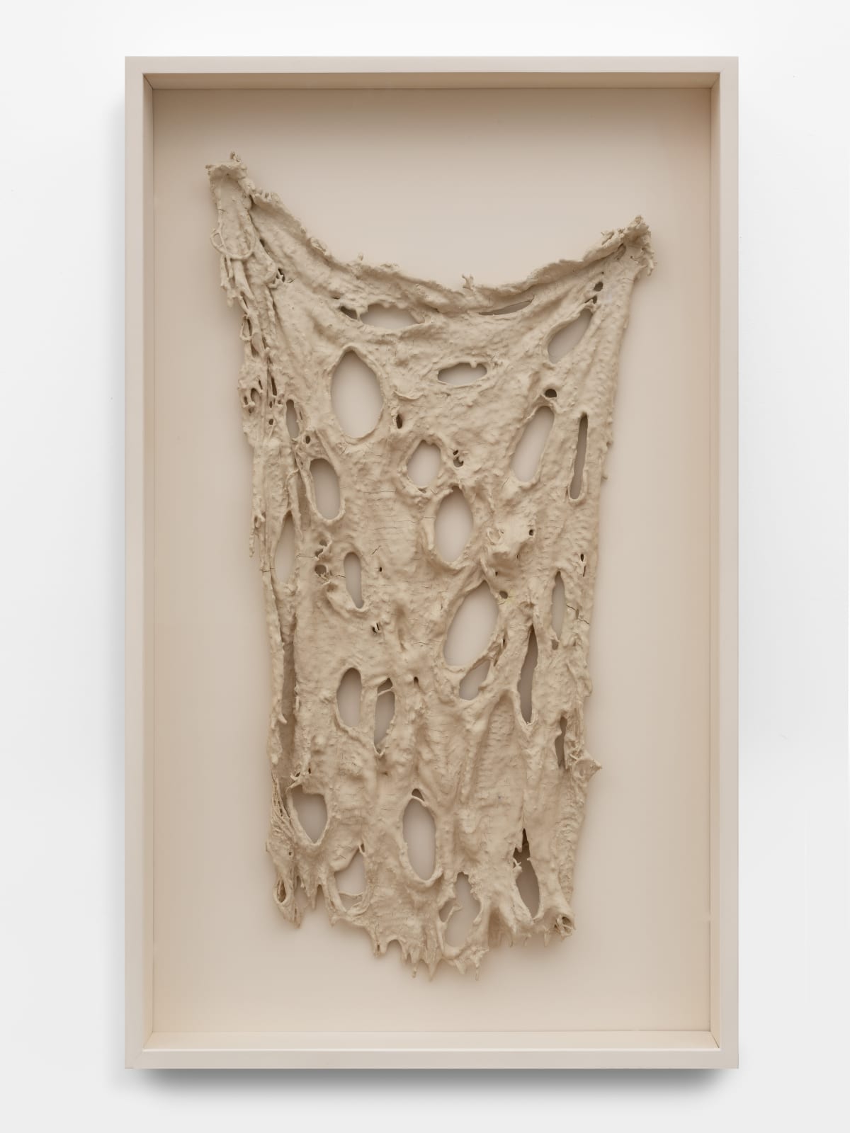 Mire Lee, Untitled (flat burlap piece with many holes) #2, 2023