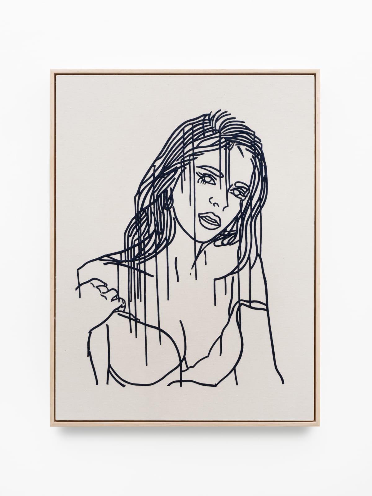 Ghada Amer, AMI IN DARK BLUE, 2025