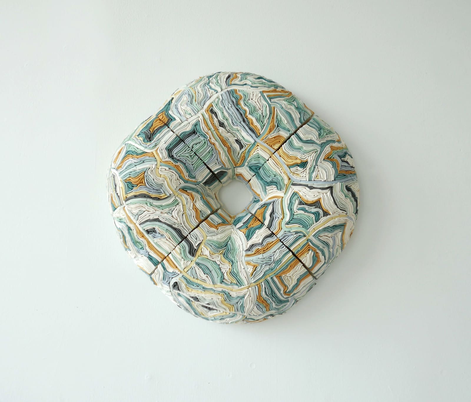 Alice Walton, Blue and Green Wall Ribbons, 2019