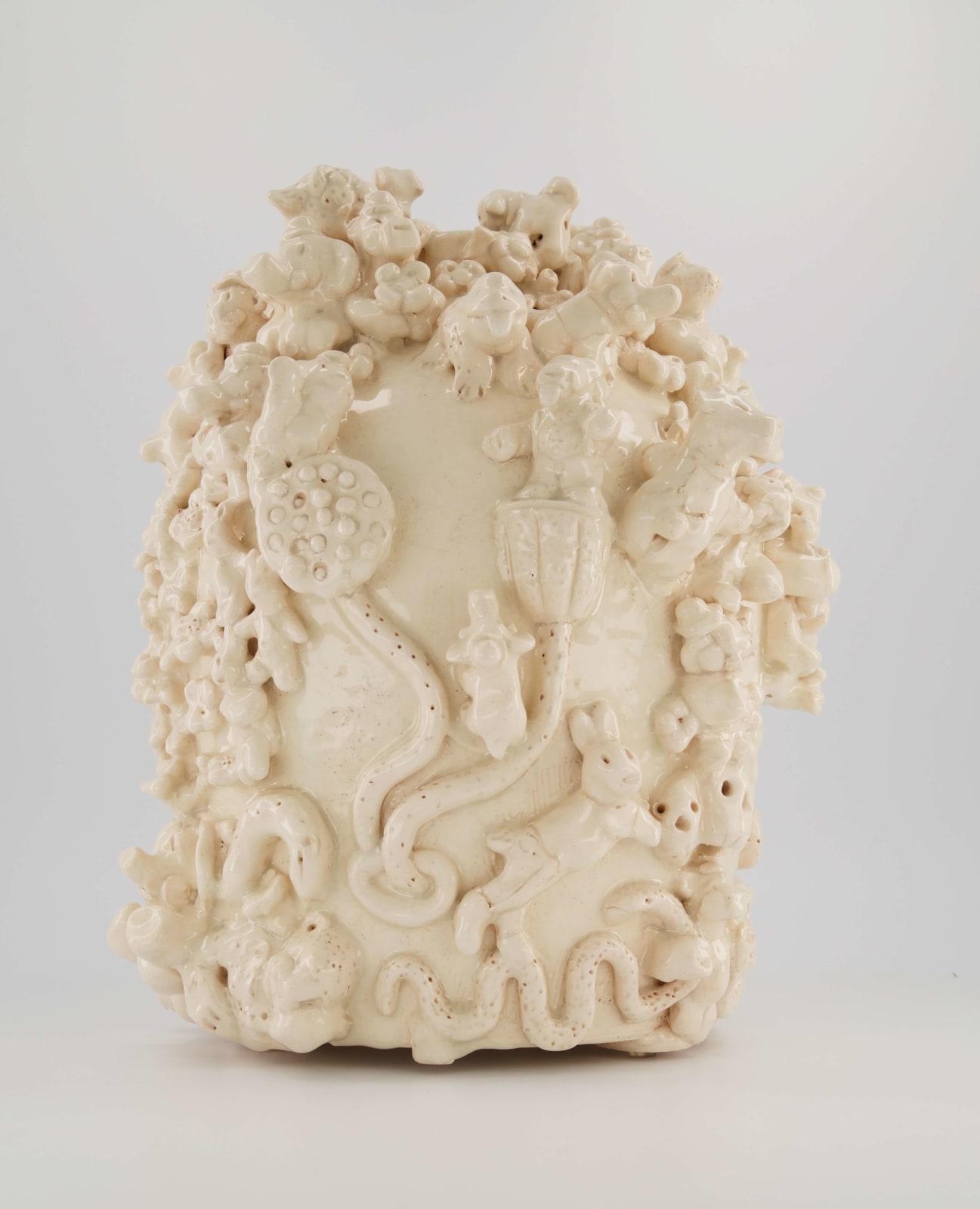 Jeffry Mitchell, Lotus Belleek Bottle, 2019