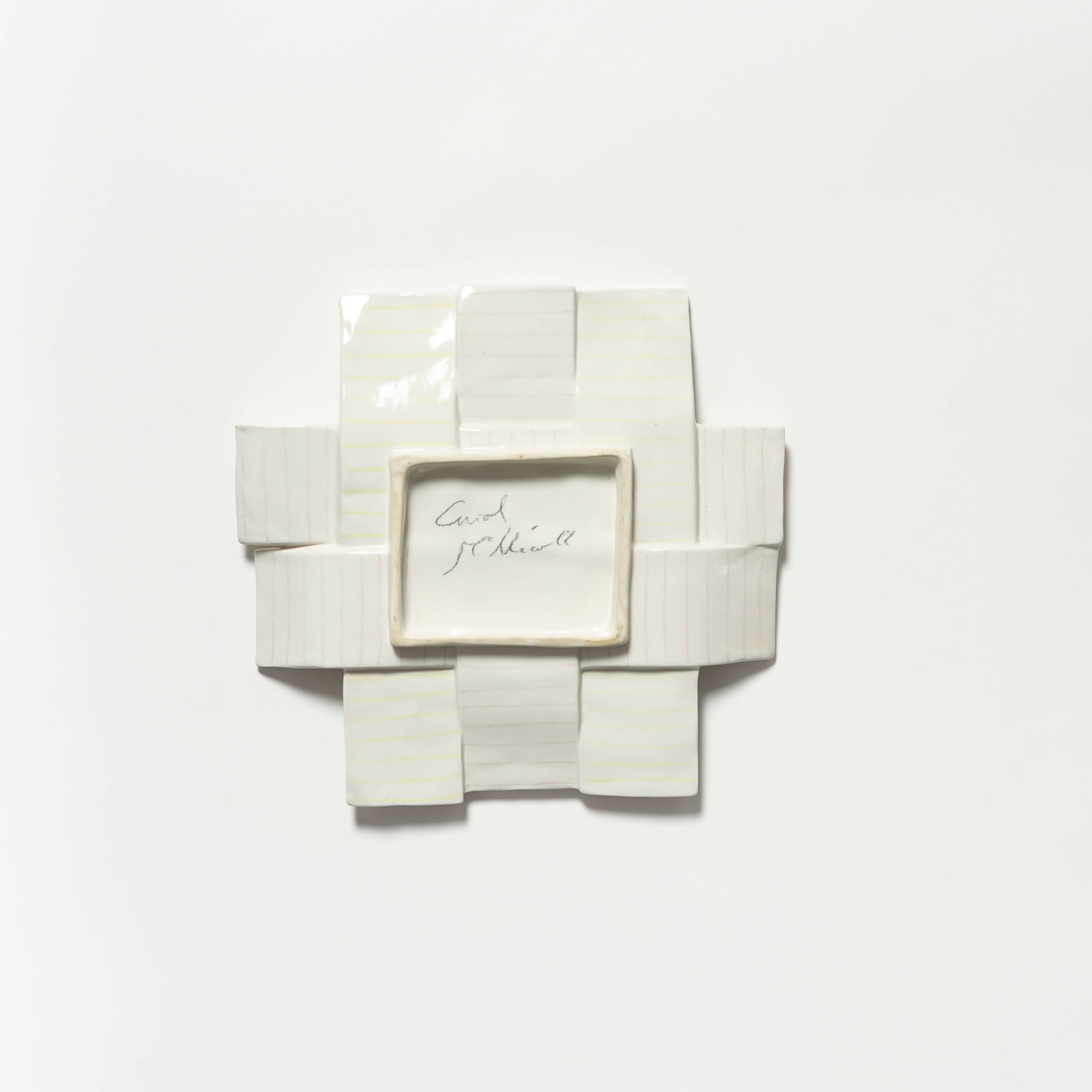 Carol McNicoll, Woven Plate, 1975