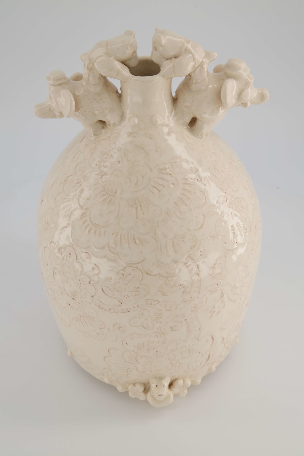 Jeffry Mitchell, White Bottle with Peony, 2019