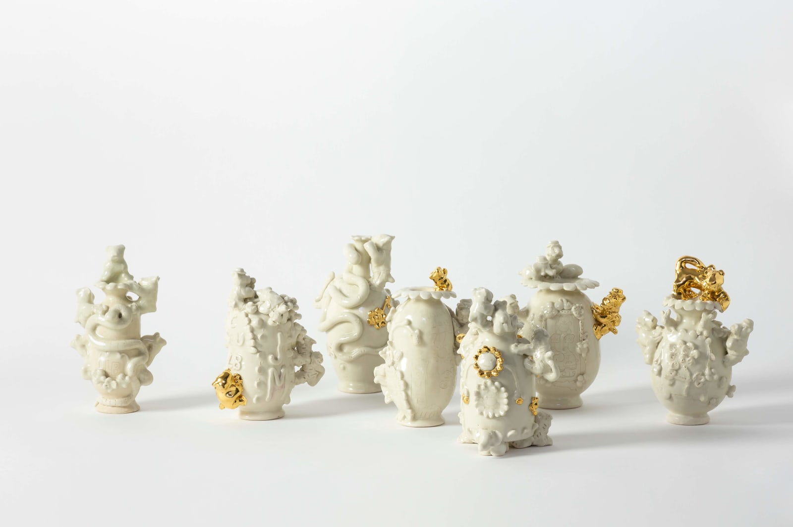 Jeffry Mitchell, Fragrant Bottles with Golden Alphabets, 2019