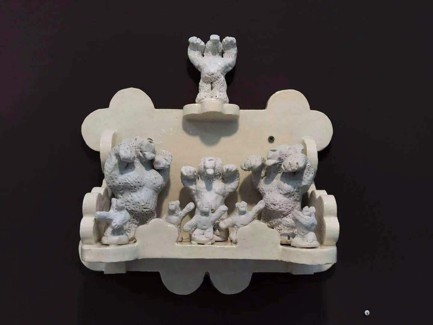 Jeffry Mitchell, Shelf with Semaphore Bear, 2018