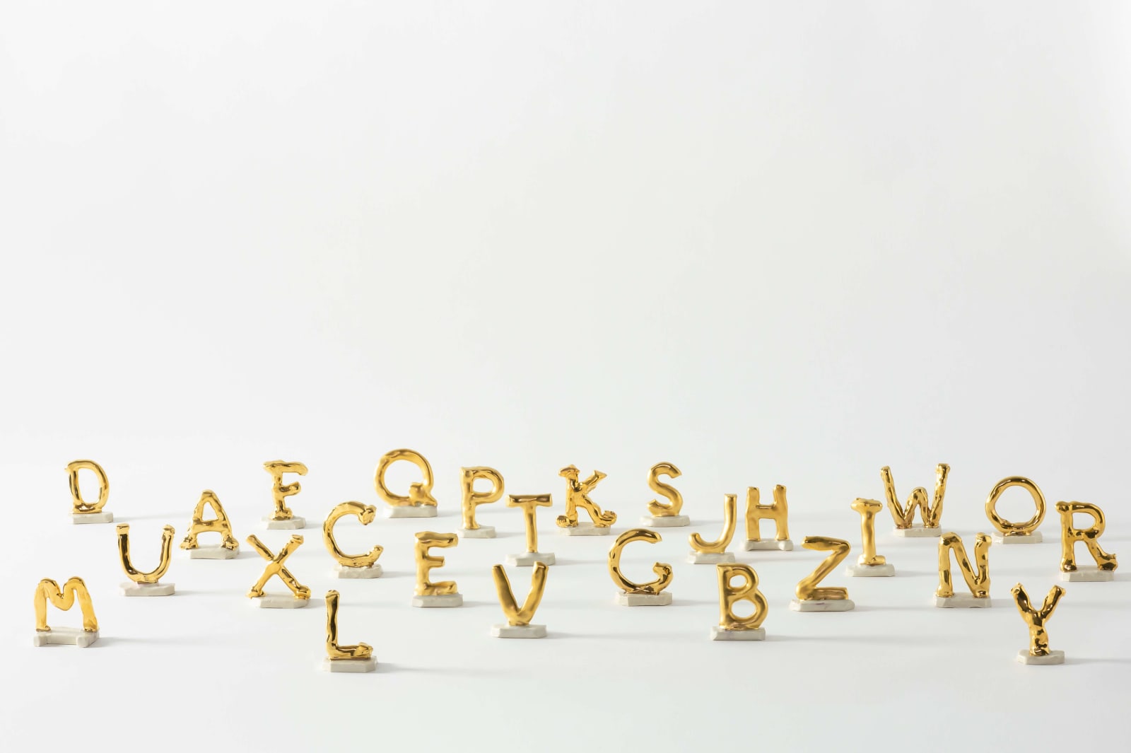 Jeffry Mitchell, Fragrant Bottles with Golden Alphabets, 2019