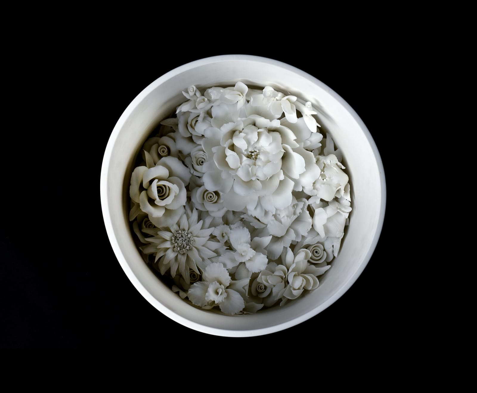 Peter Ting, Flower Cylinder Medium - Peony with Branch, 2017