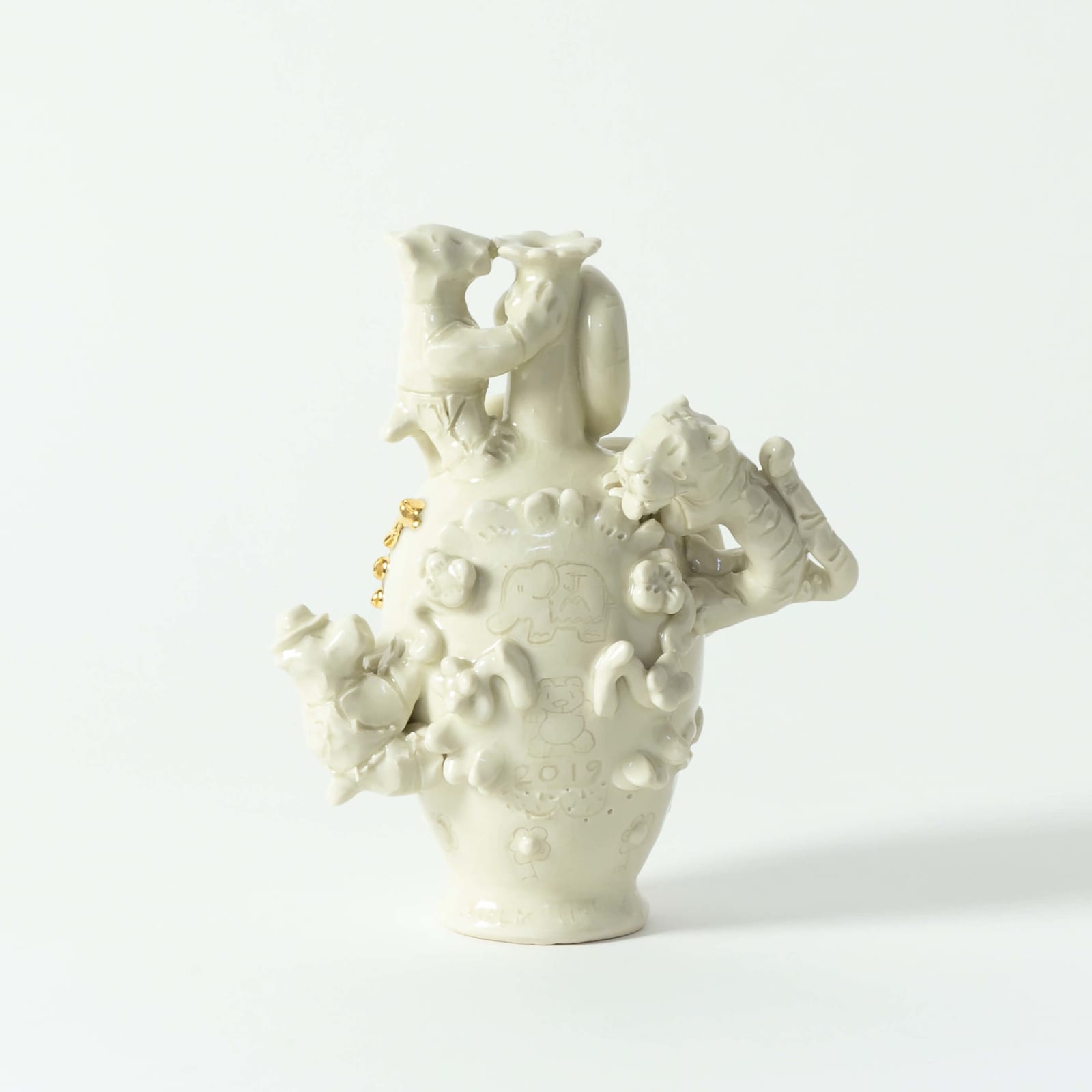 Jeffry Mitchell, Fragrant Bottles with Golden Alphabets, 2019