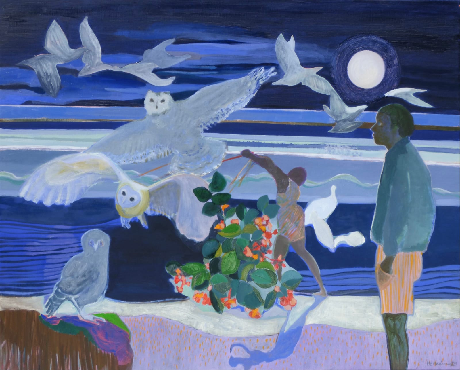 Marie-Elisabeth Merlin, Le Rêve the la Chouette (The Dream of the Owl), 2021
