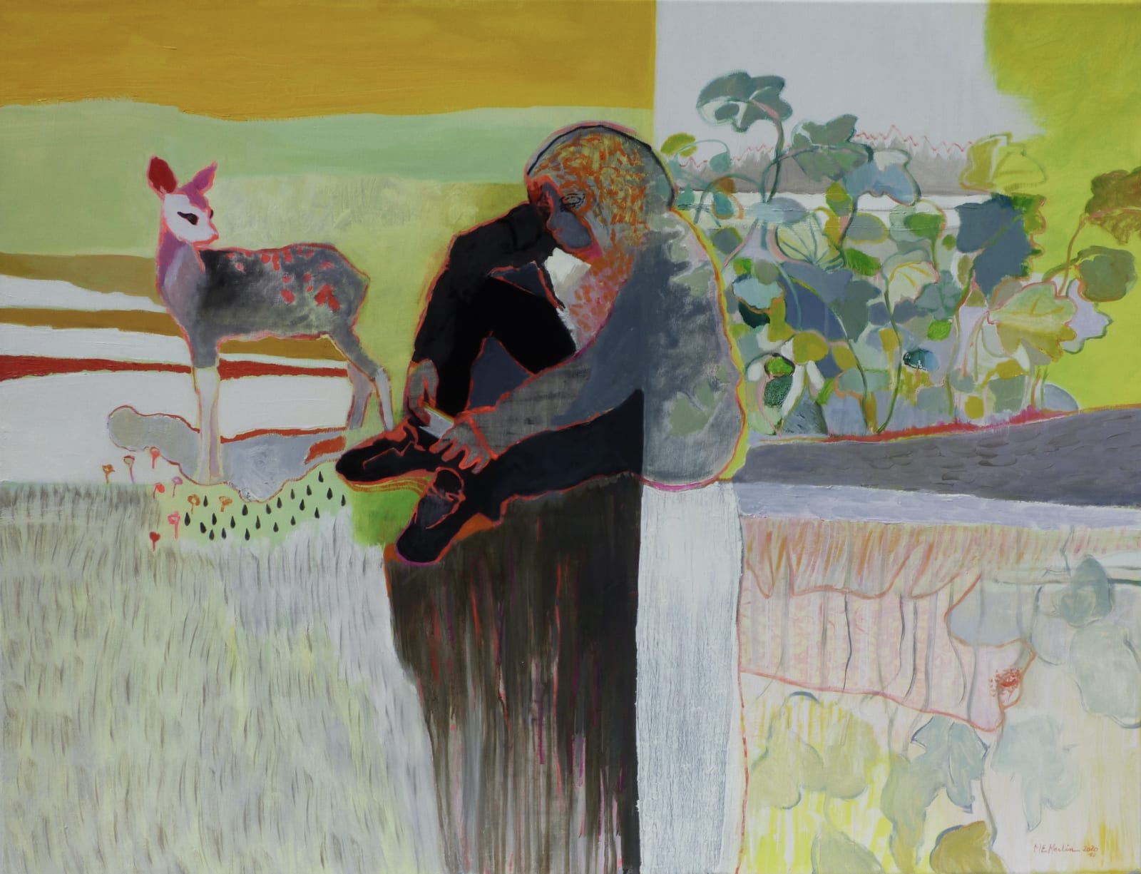 Marie-Elisabeth Merlin, The look of the deer, 2020