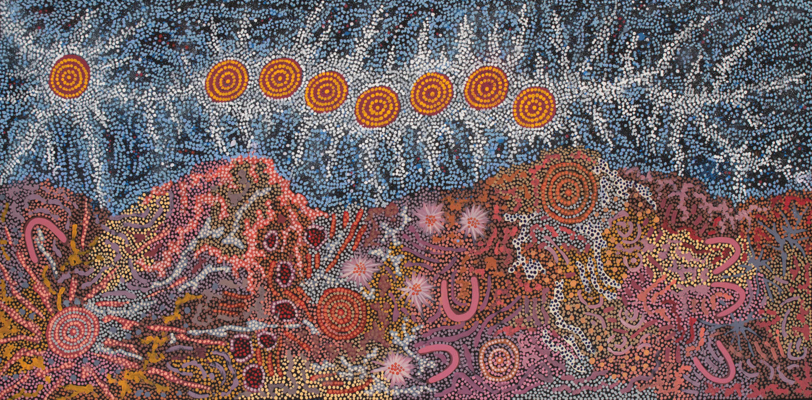 Gabriella Possum Nungurrayi, Grandmother's Country and Seven Sisters Dreaming, 2023