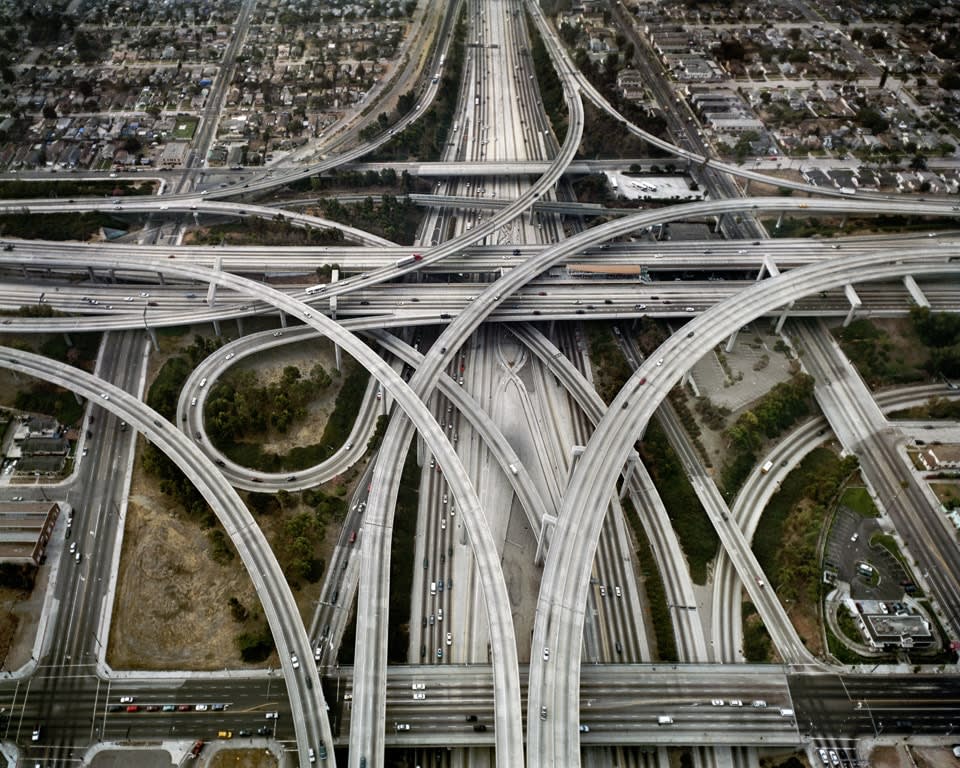 Exclusive Editions, Edward Burtynsky Highway I, Intersection 105 + 110 , Los Angeles, California. USA , 2003