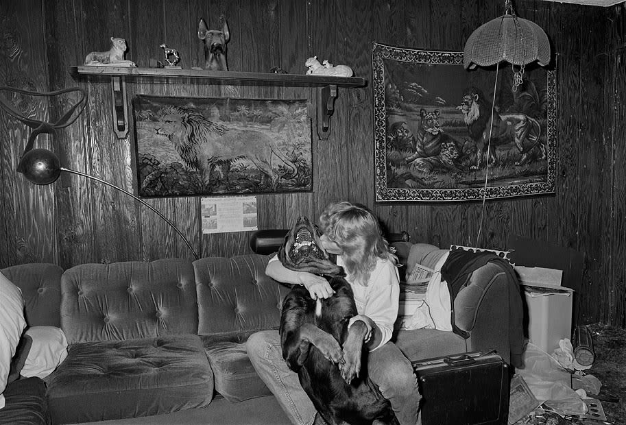 Sage Sohier, Woman kissing Rottweiler, Brockton, Massachusetts, 1992