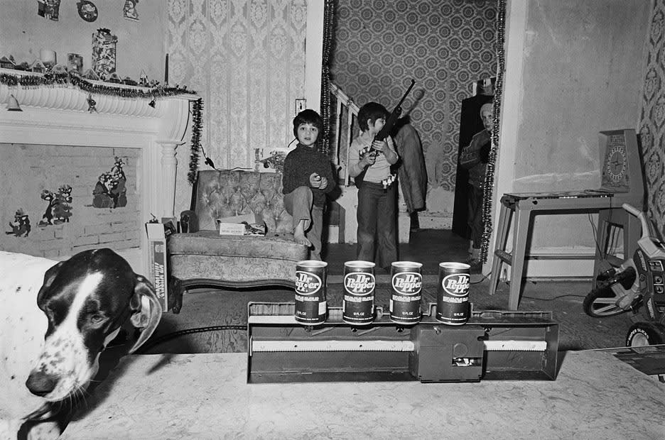 Sage Sohier, Boys with dog and new toy, Somerville, Massachusetts, 1979