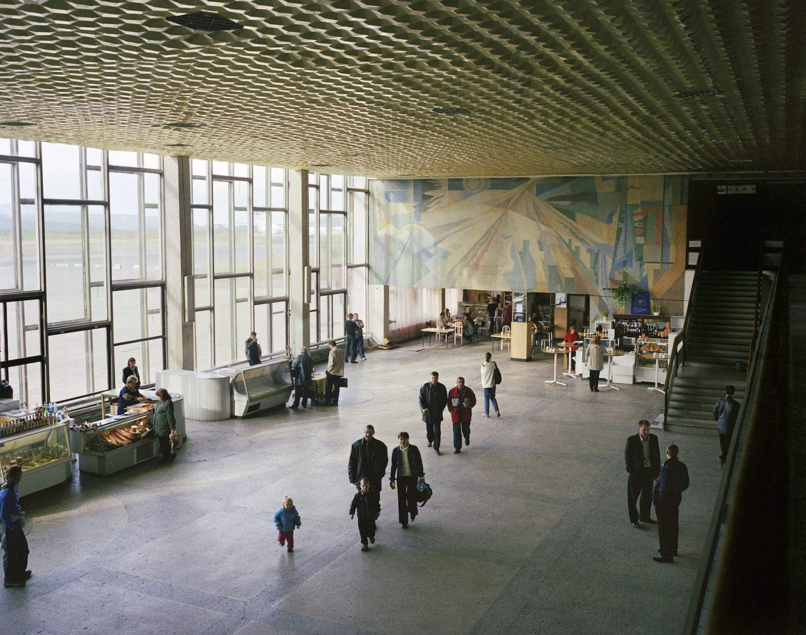 Simon Roberts, Airport departure lounge, Magadan, Far East Russia, 2004