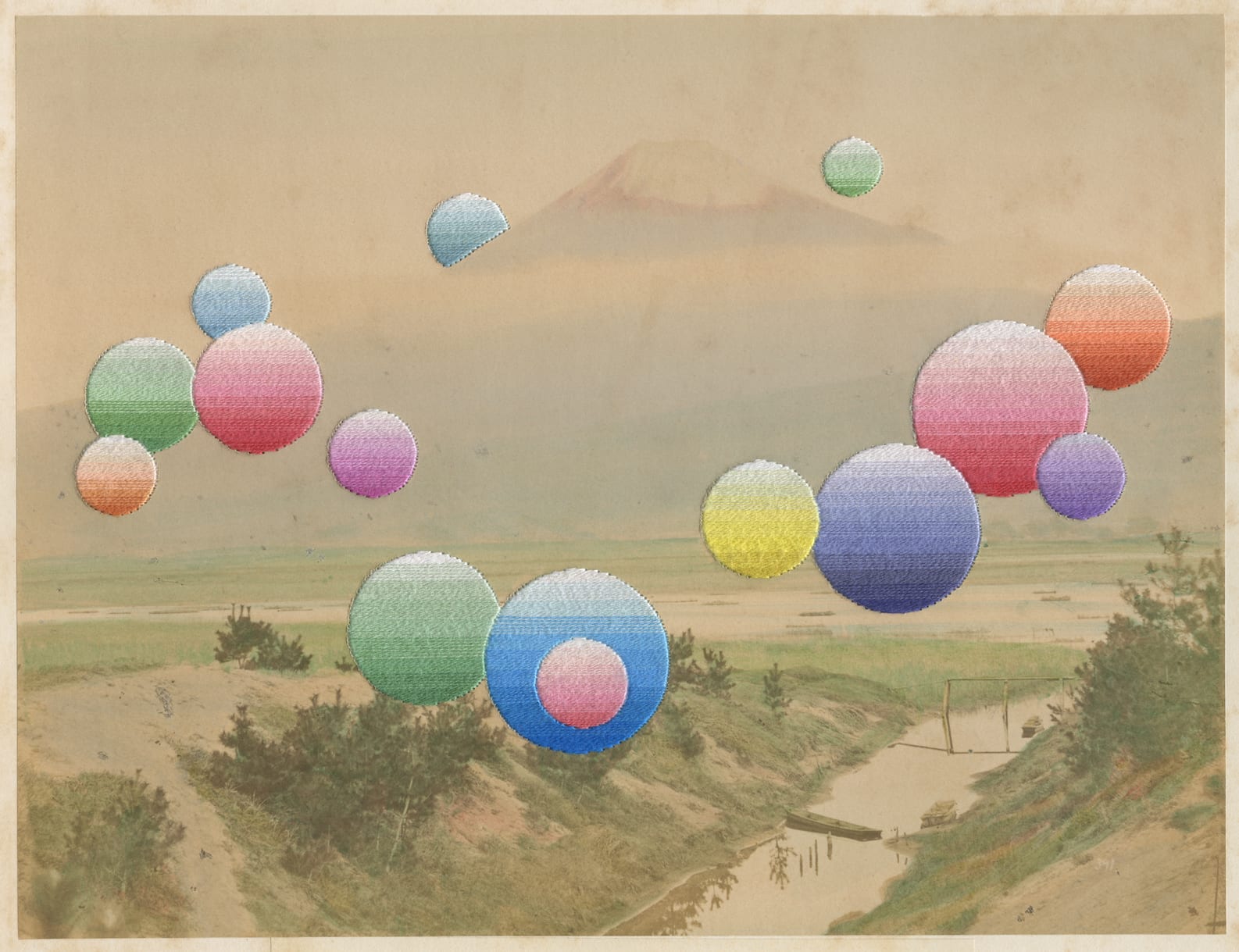 Julie Cockburn, Japanese Mountain, 2021
