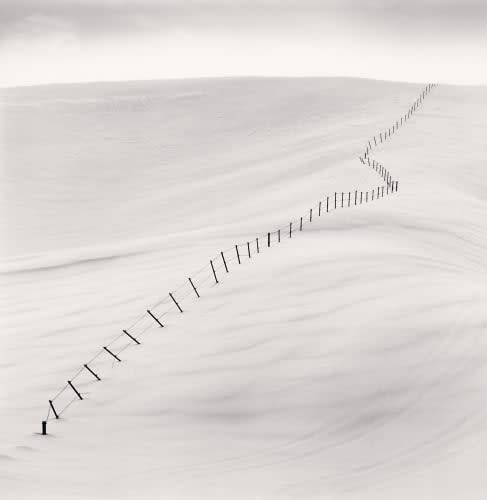 Michael Kenna, Hillside Fence, Study 7, Teshikaga, Hokkaido, Japan, 2004