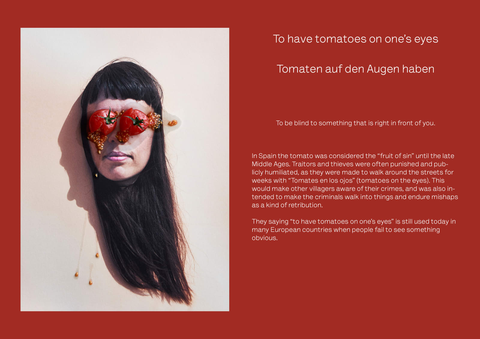 Alma Haser, To have tomatoes on one's eyes (Tomaten auf den Augen haben), 2023