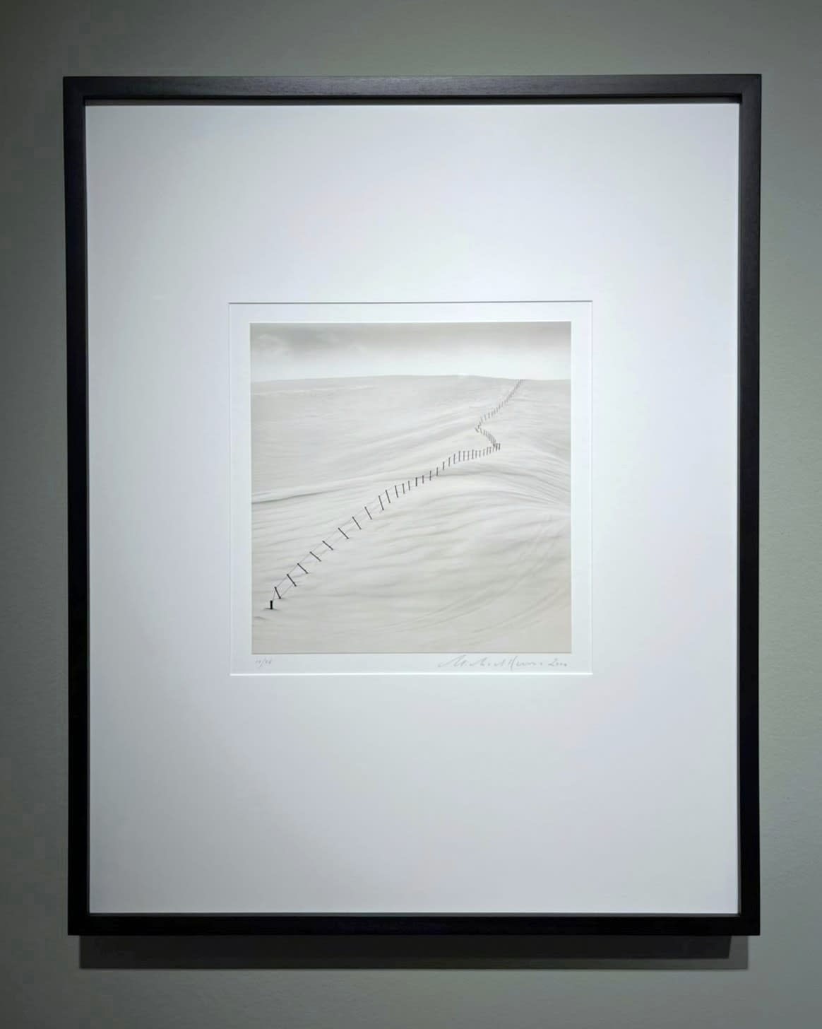 Michael Kenna, Hillside Fence, Study 7, Teshikaga, Hokkaido, Japan, 2004