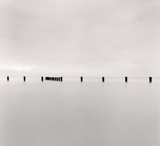 Michael Kenna, Line Of Posts, Chicago, Illinois, USA, 2000