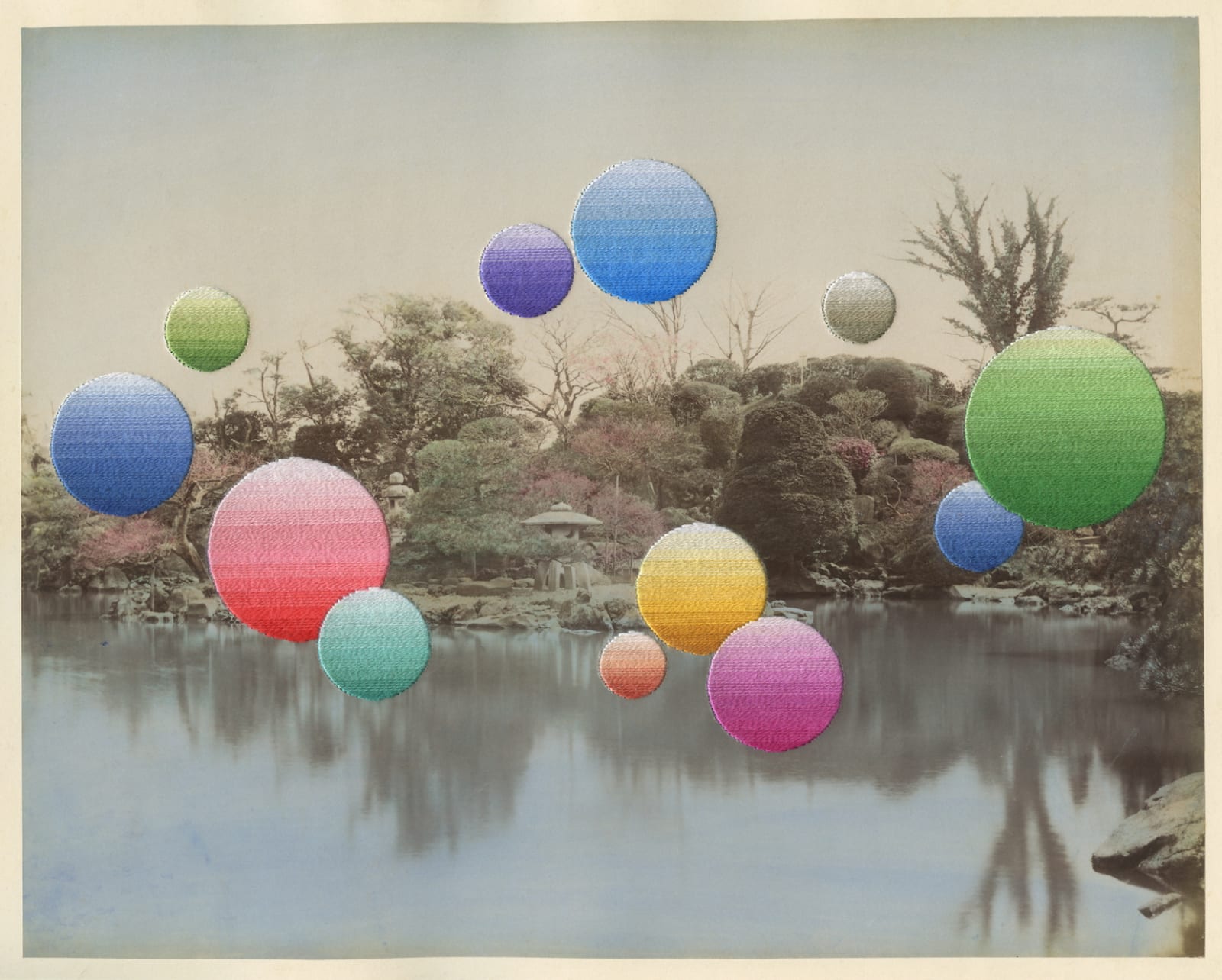 Julie Cockburn, Japanese Lake Garden, 2021