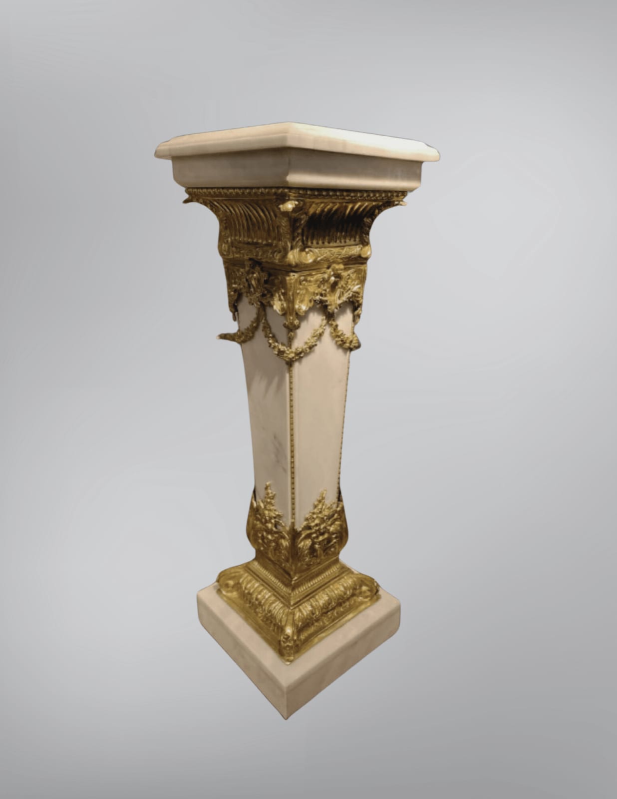 French Style Marble Pedestal Treasure King Worldwide