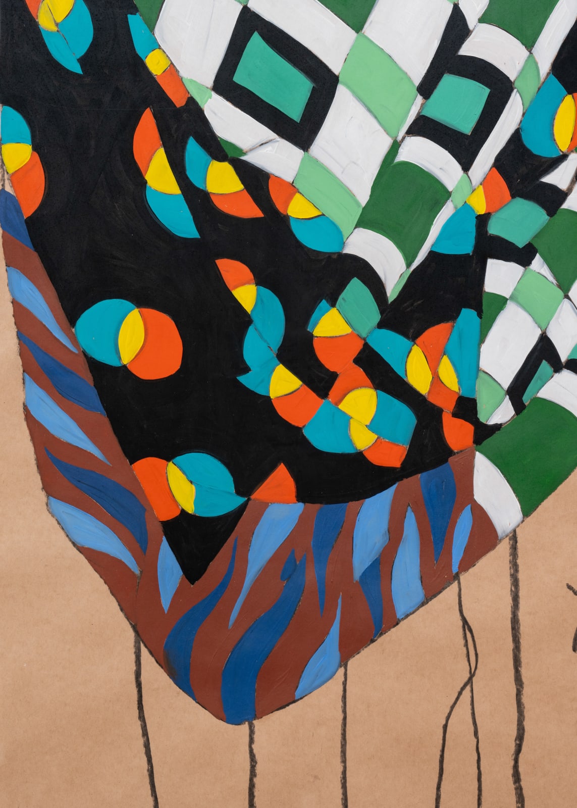 Sydney Albertini, Standing Woman Green & White Check, 2024