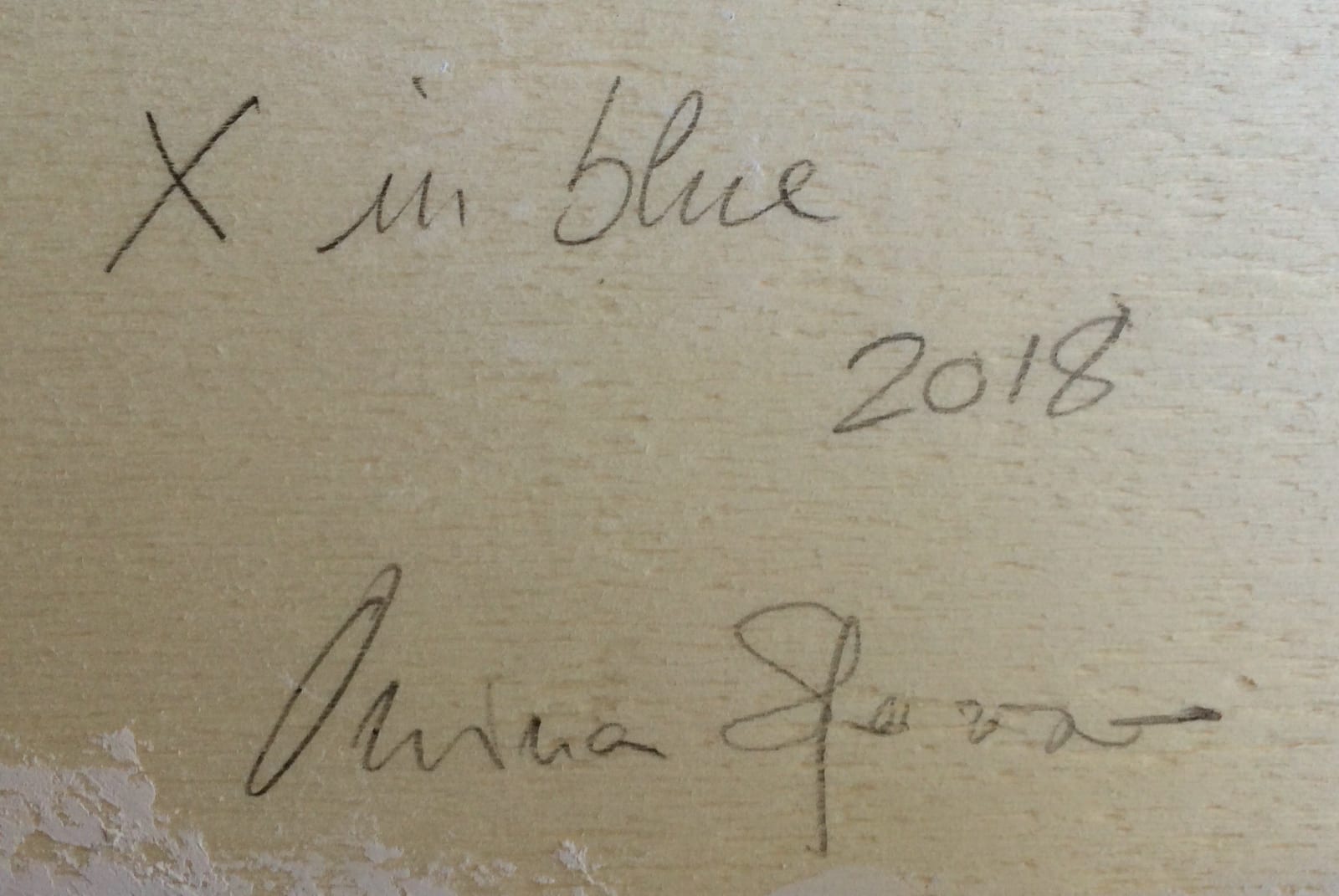 Orsina Sforza, X in Blue, 2018