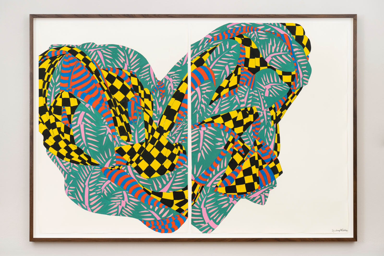 Sydney Albertini, Movement Black / Yellow Squares, 2025