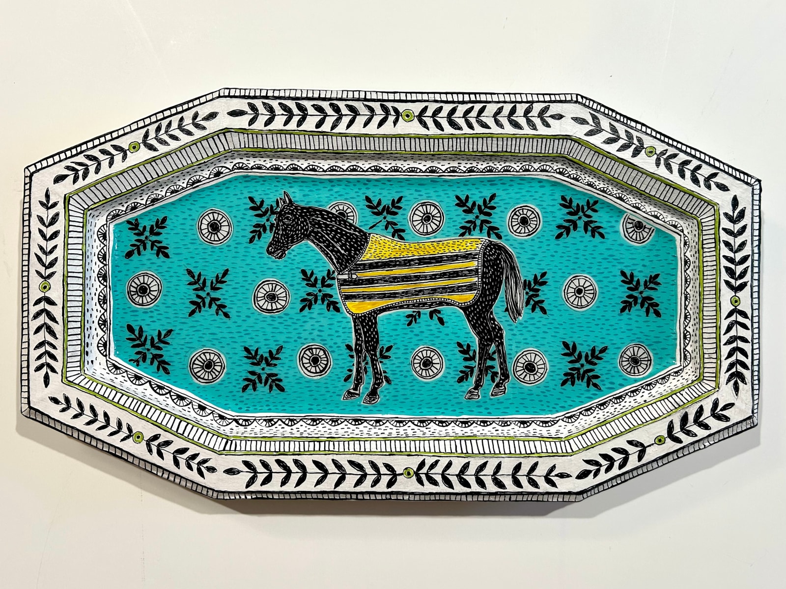 Mark Gagnon, Horse with Blanket Platter, 2025