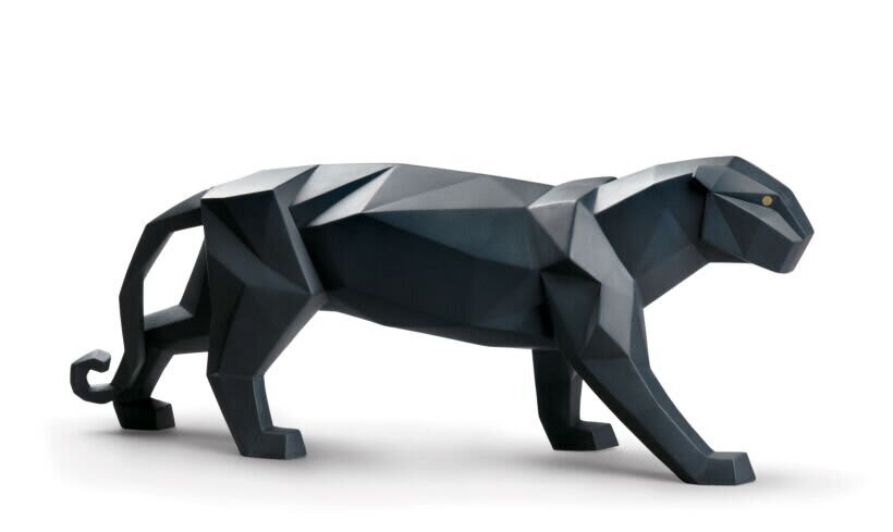 LLADRÓ, ORIGAMI PANTHER FIGURINE